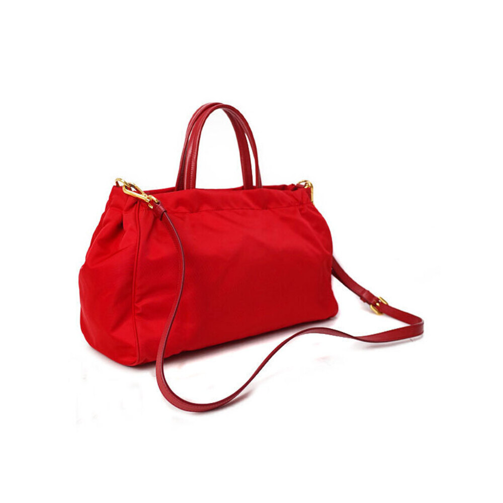 Prada Tessuto nylon Bag Shopping red Tote Nylon